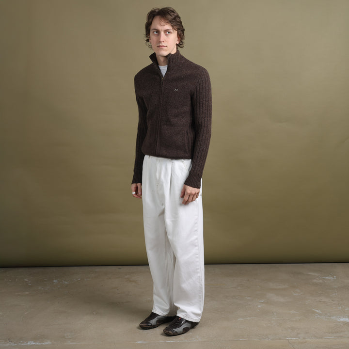 Thomas Burberry Full Zip Jumper Brown Men's M