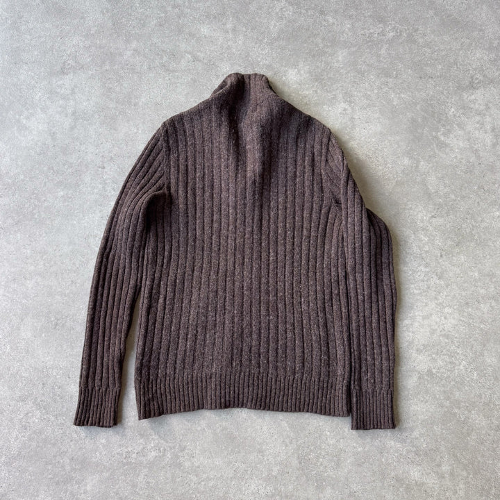 Thomas Burberry Full Zip Jumper Brown Men's M