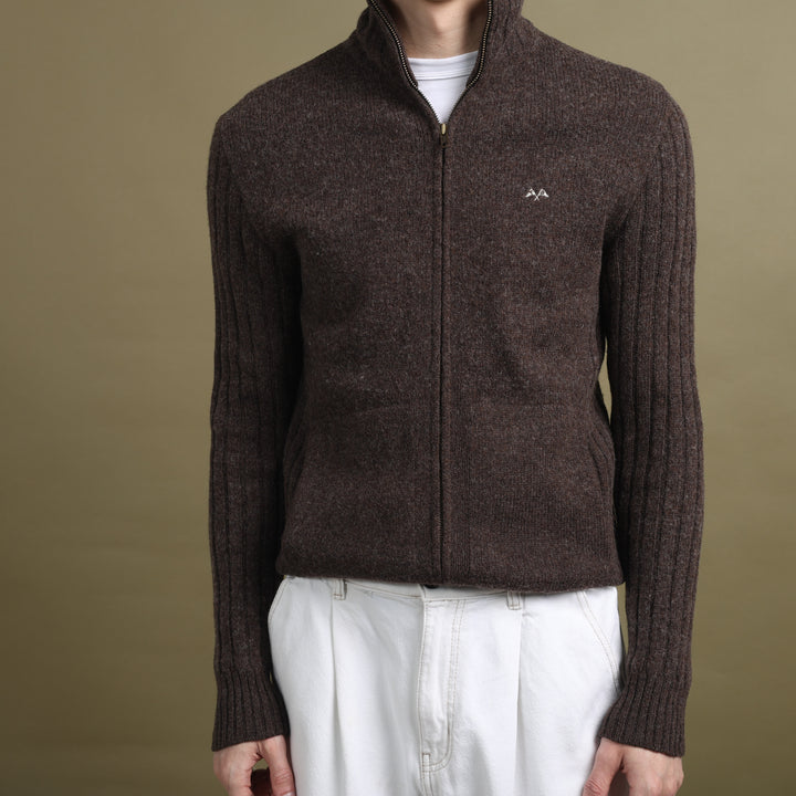 Thomas Burberry Full Zip Jumper Brown Men's M