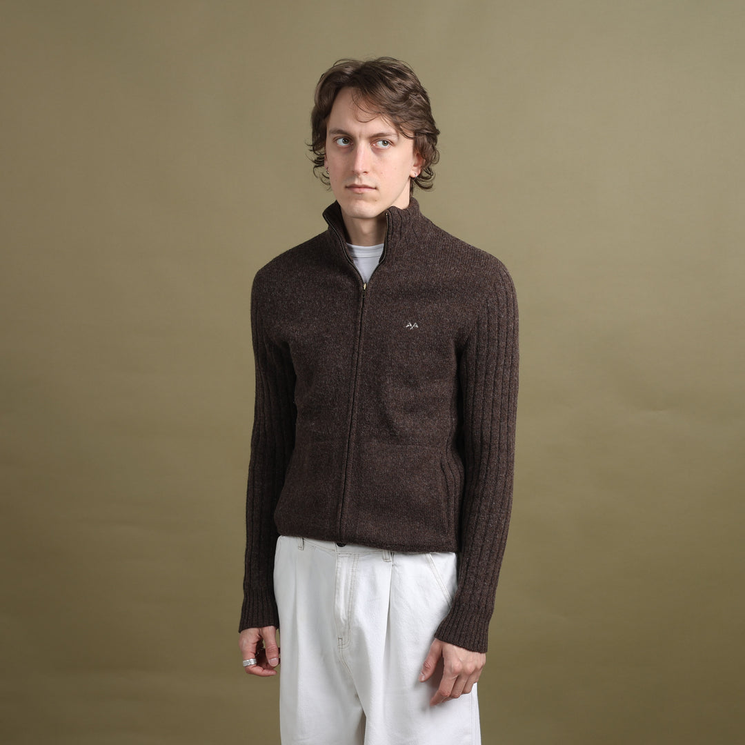 Thomas Burberry Full Zip Jumper Brown Men's M