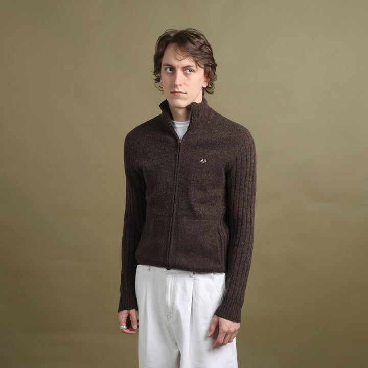 Thomas Burberry Full Zip Jumper Brown Men's M