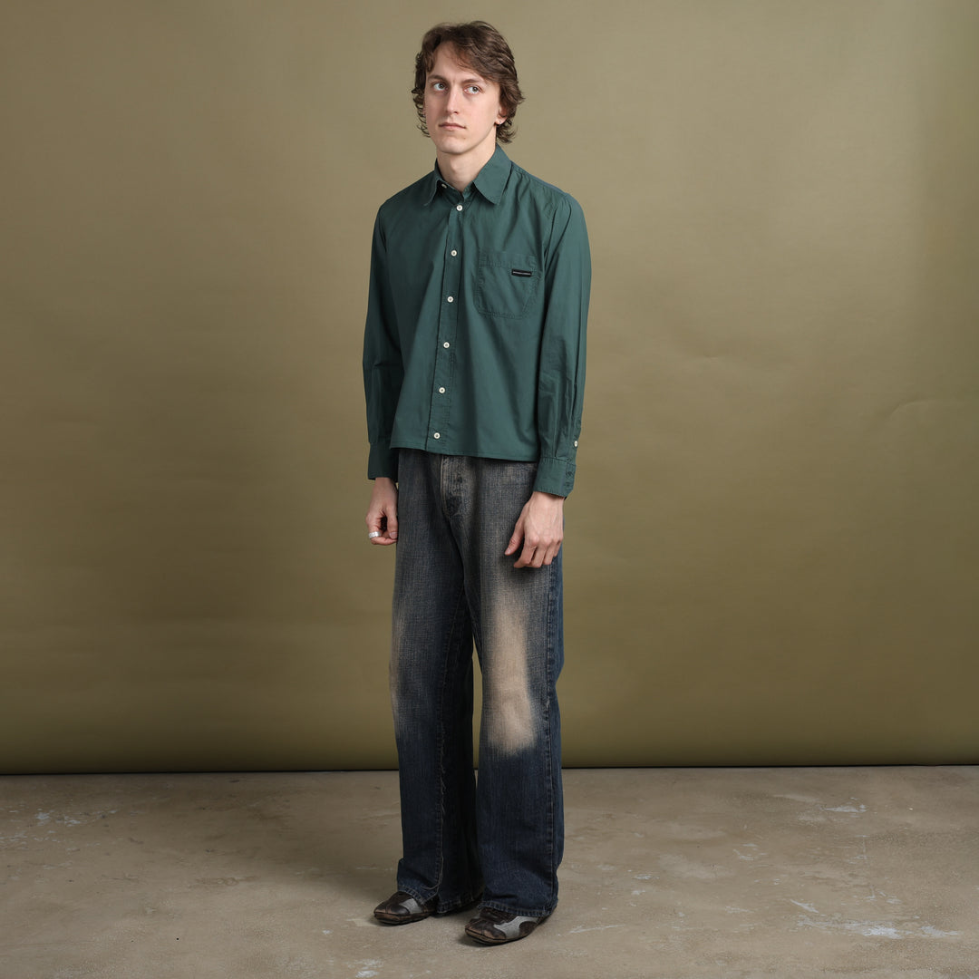 Dolce & Gabbana Dress Shirt Forest Green & Blue Men's M
