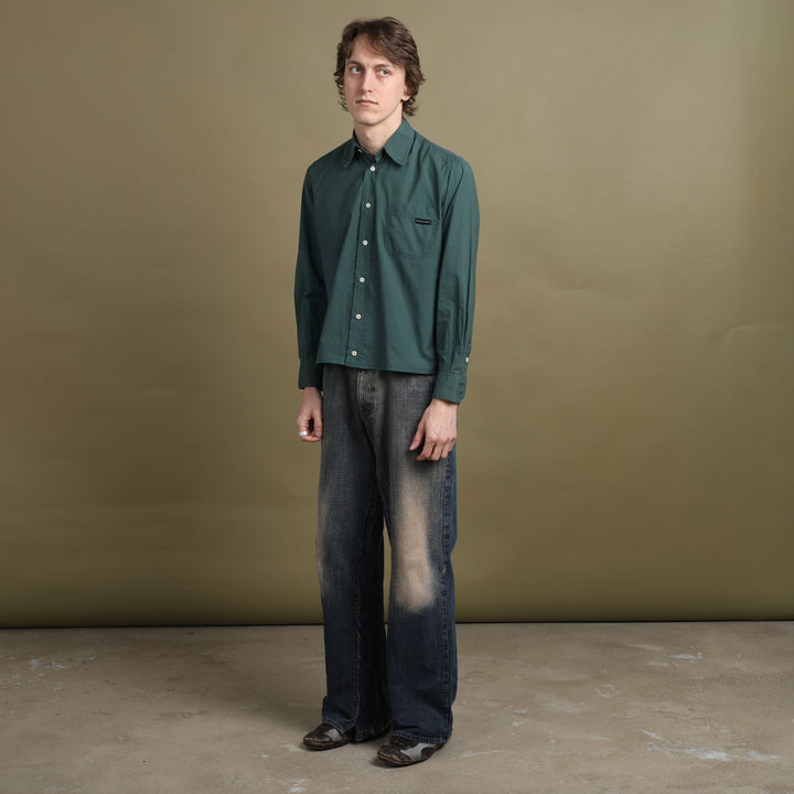 Dolce & Gabbana Dress Shirt Forest Green & Blue Men's M