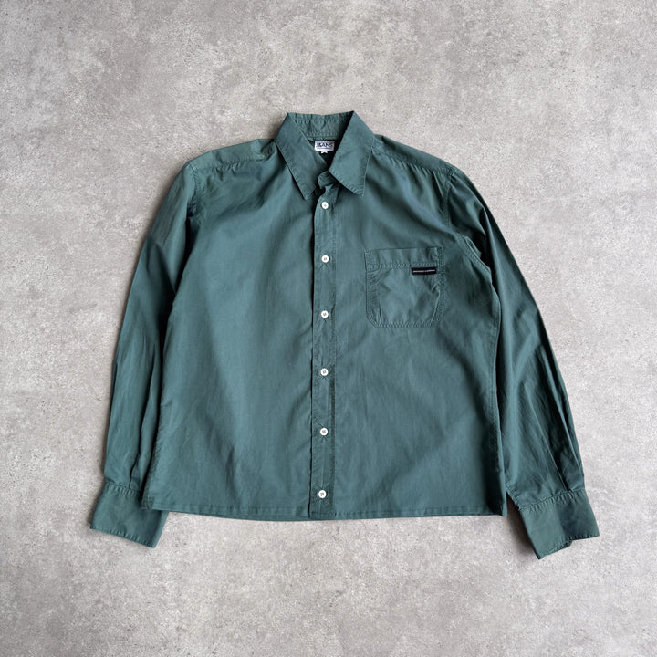 Dolce & Gabbana Dress Shirt Forest Green & Blue Men's M