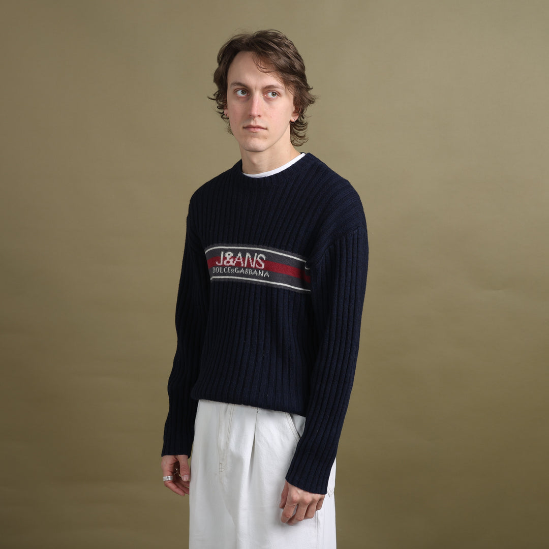Dolce & Gabbana Jumper Navy Blue Men's M