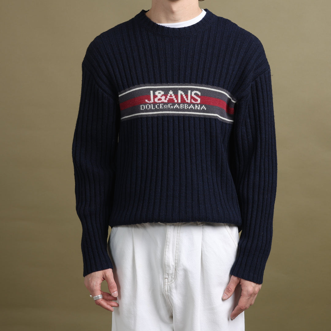 Dolce & Gabbana Jumper Navy Blue Men's M