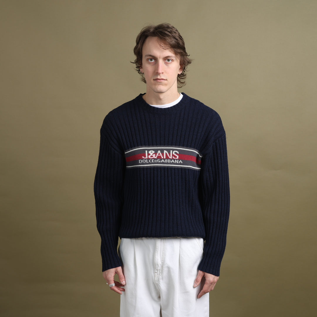 Dolce & Gabbana Jumper Navy Blue Men's M
