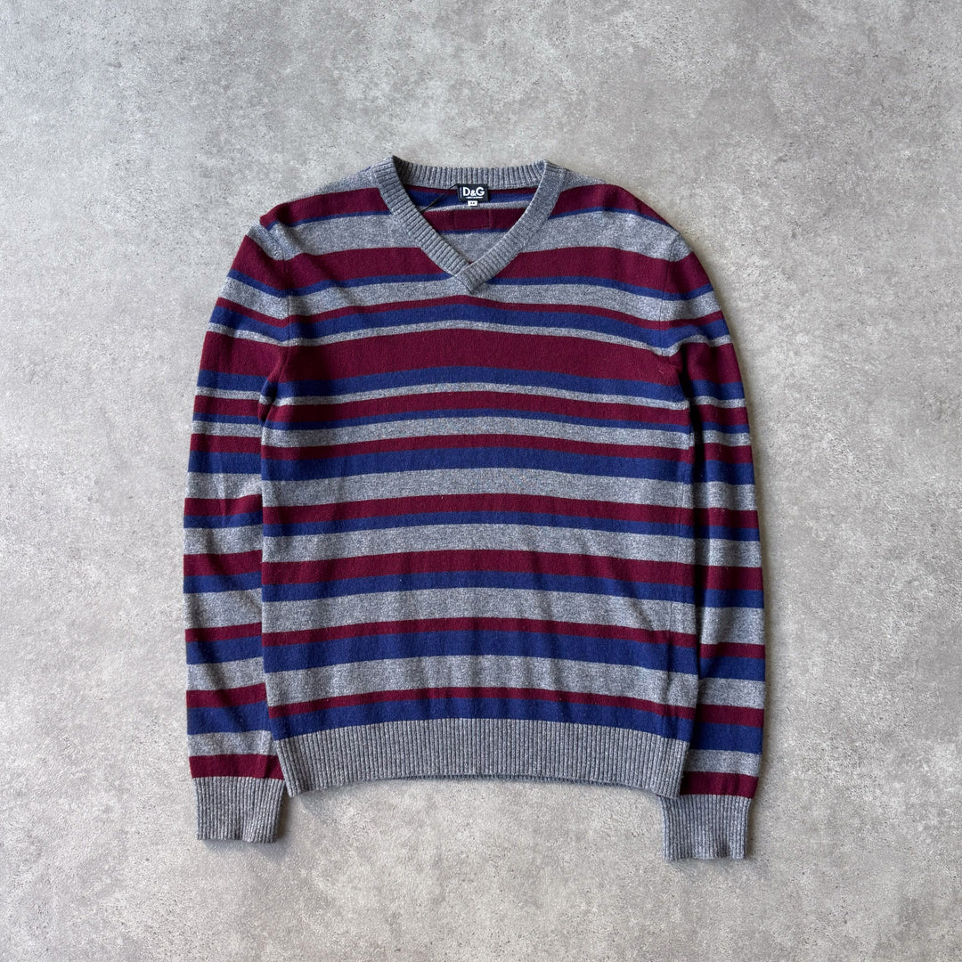 Dolce & Gabbana V-Neck Jumper Grey Men's M