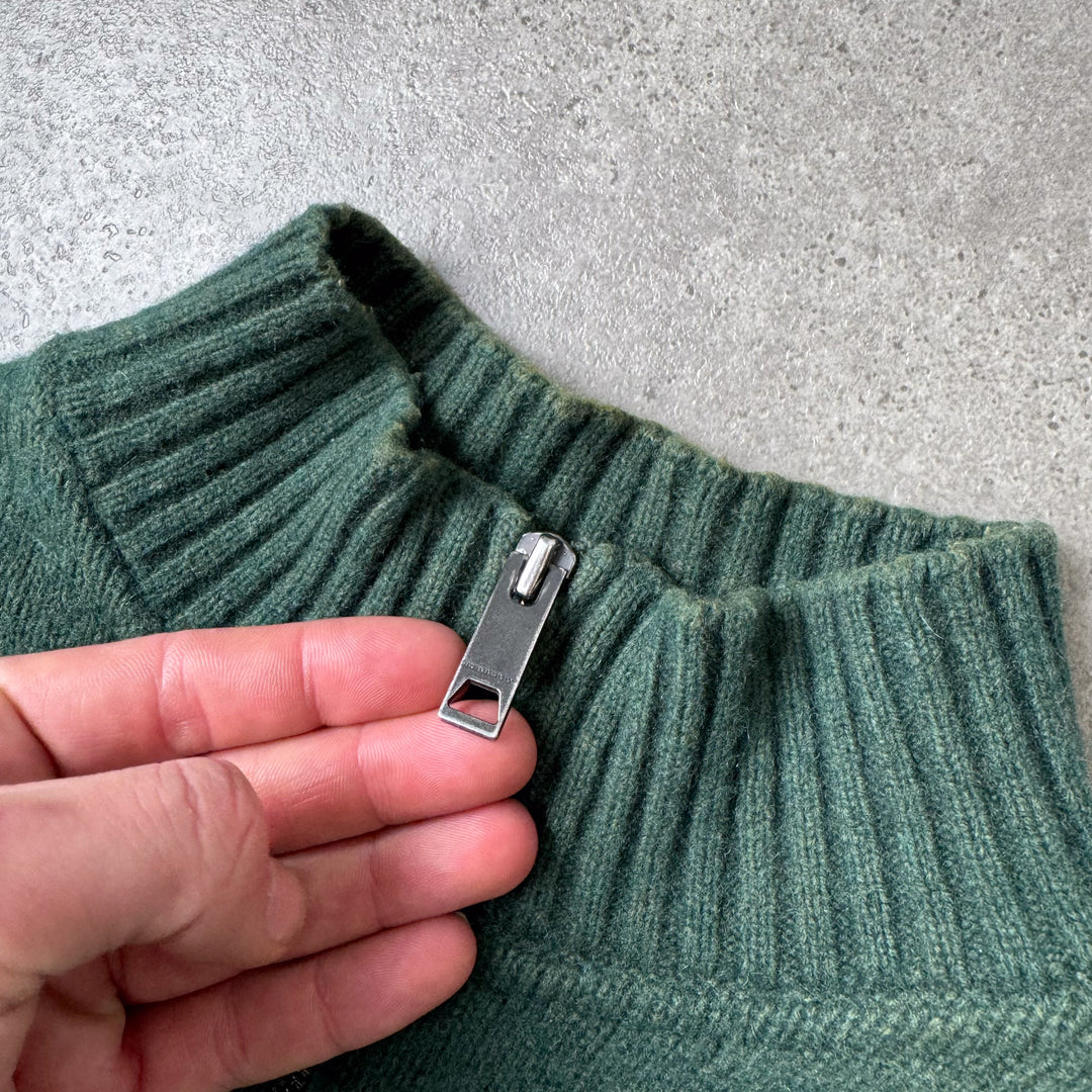 Burberry Full Zip Jumper Forest Green Women's UK 10