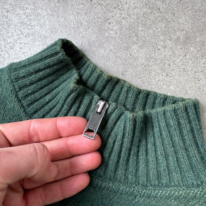 Burberry Full Zip Jumper Forest Green Women's UK 10