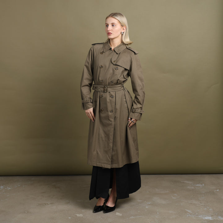 Burberry's Trench Coat Khaki Green Women's UK 10 Long