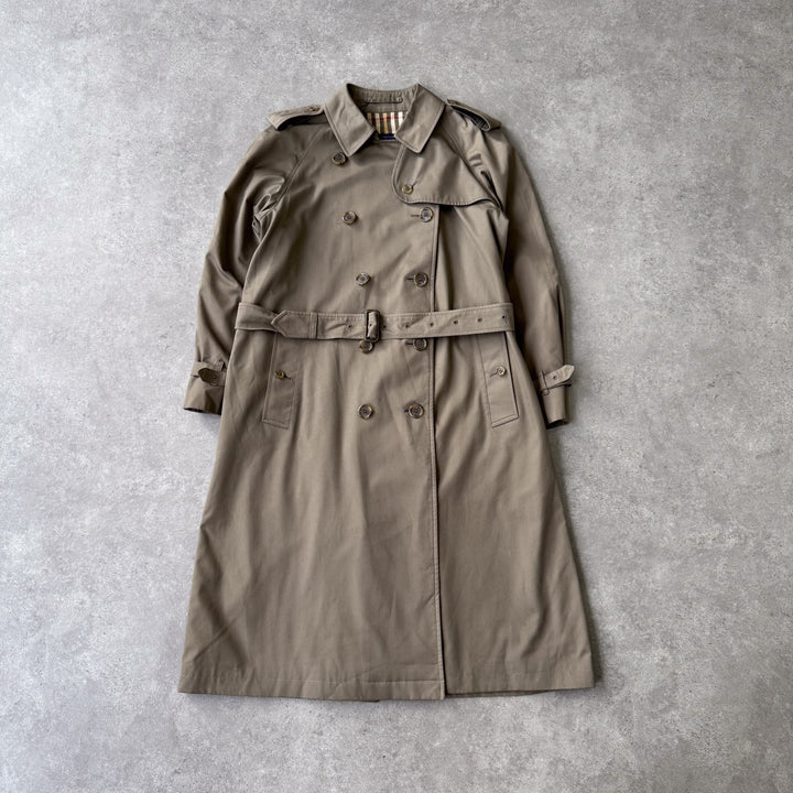 Burberry's Trench Coat Khaki Green Women's UK 10 Long