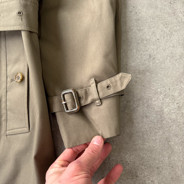 Burberry's Trench Coat Khaki Green Women's UK 10 Long