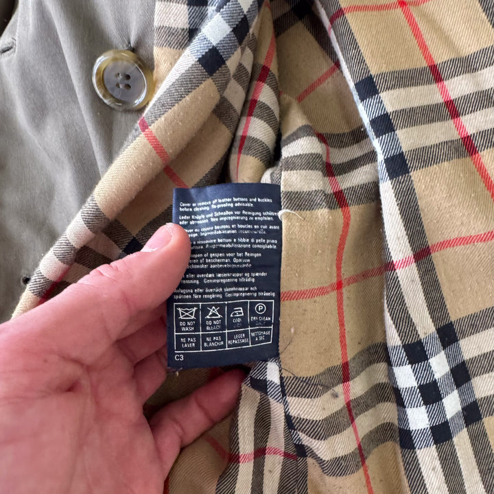Burberry's Trench Coat Khaki Green Women's UK 10 Long