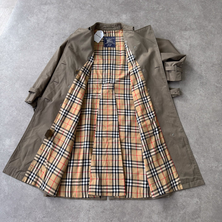 Burberry's Trench Coat Khaki Green Women's UK 10 Long