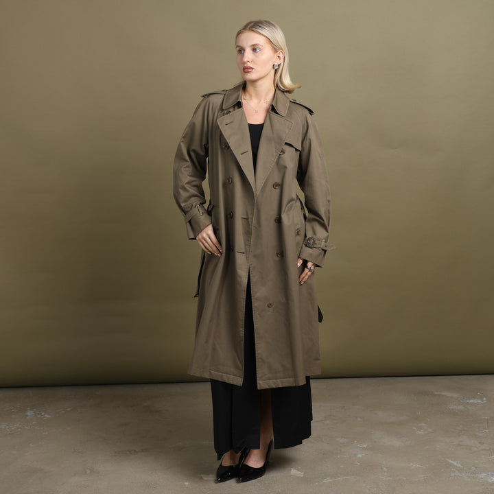 Burberry's Trench Coat Khaki Green Women's UK 10 Long