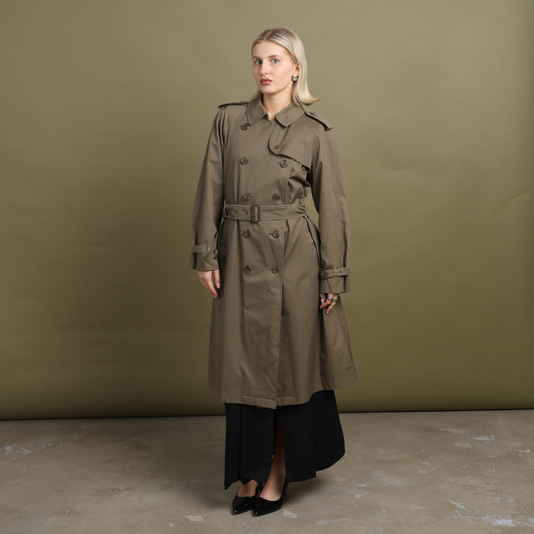 Burberry's Trench Coat Khaki Green Women's UK 10 Long