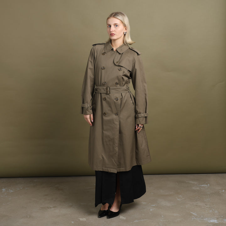 Burberry's Trench Coat Khaki Green Women's UK 10 Long