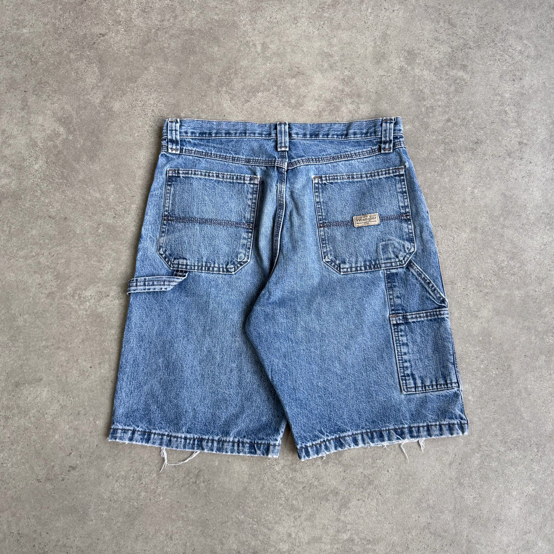 Wrangler Carpenter Denim Shorts Mid Blue Men's W33