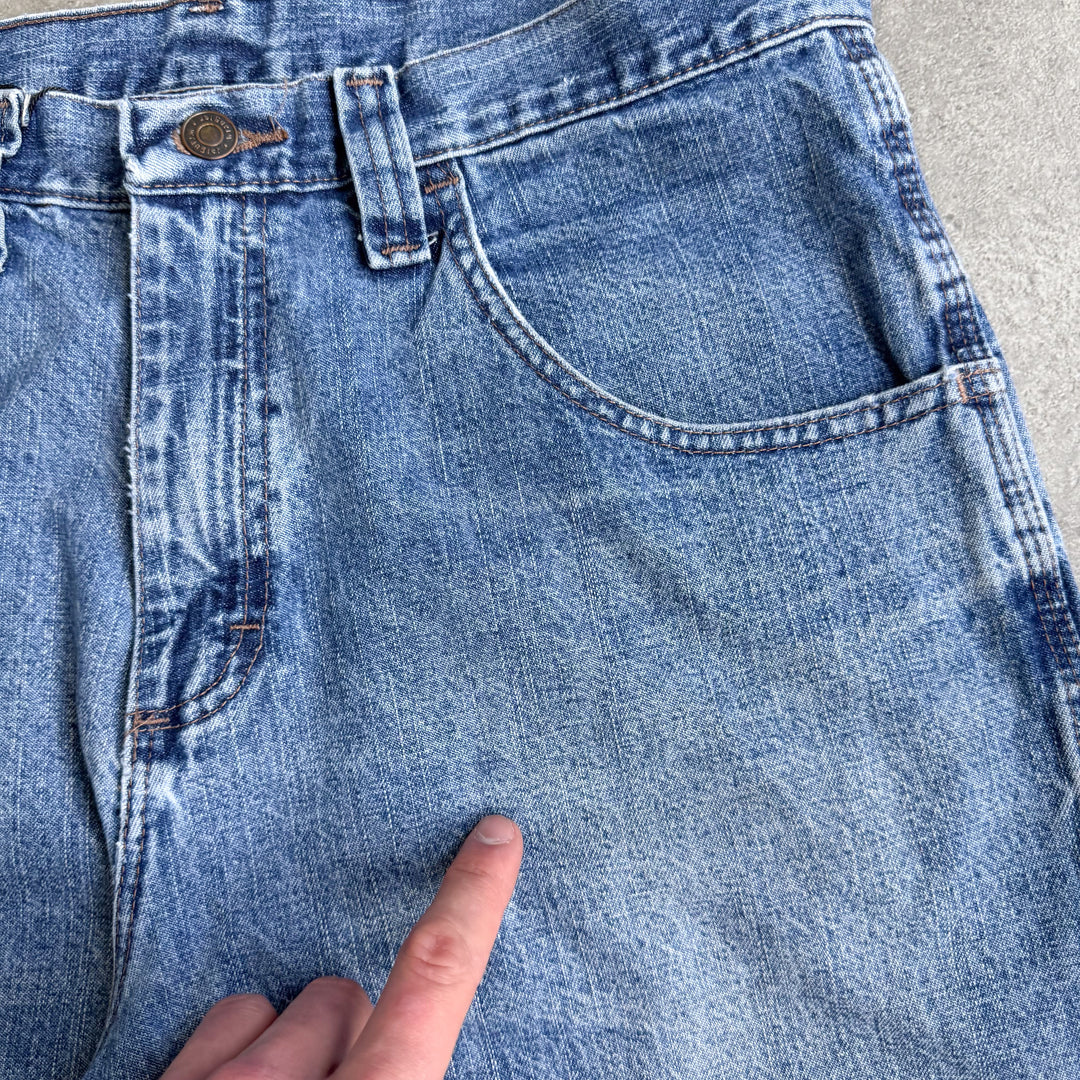 Wrangler Carpenter Denim Shorts Mid Blue Men's W33