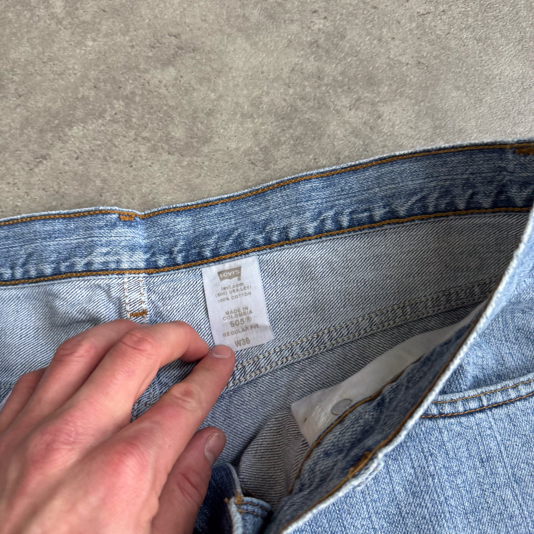 Levi's Denim Shorts Mid Light Blue Men's W36