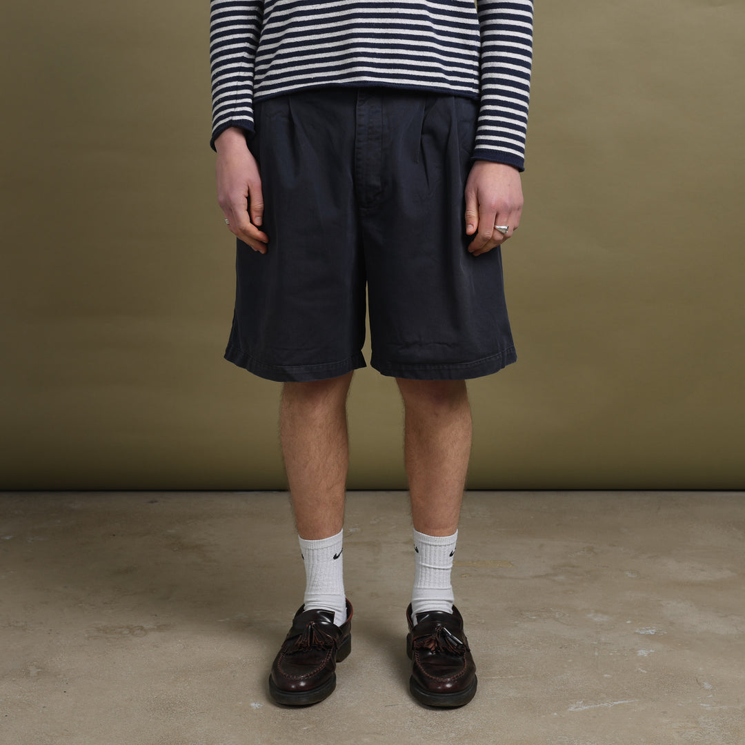 Tommy Hilfiger Pleated Chino Shorts Navy Blue Men's W35