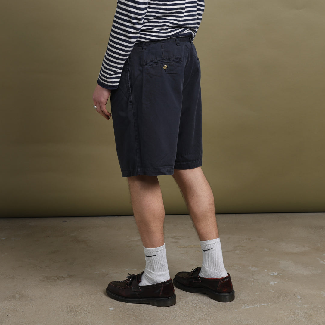 Tommy Hilfiger Pleated Chino Shorts Navy Blue Men's W35