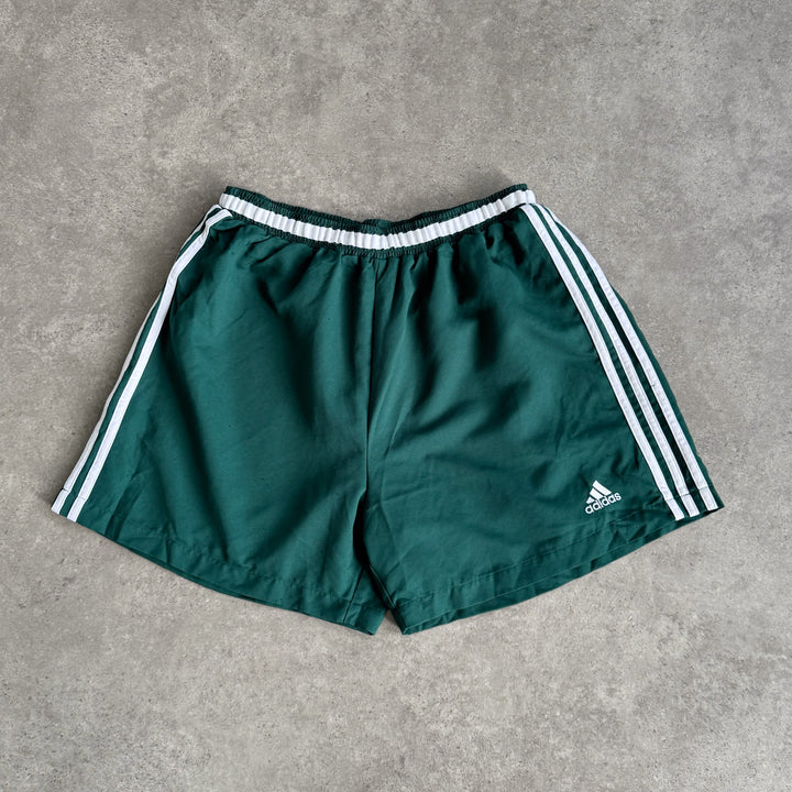 Adidas Running Shorts Forest Green & White Men's XL