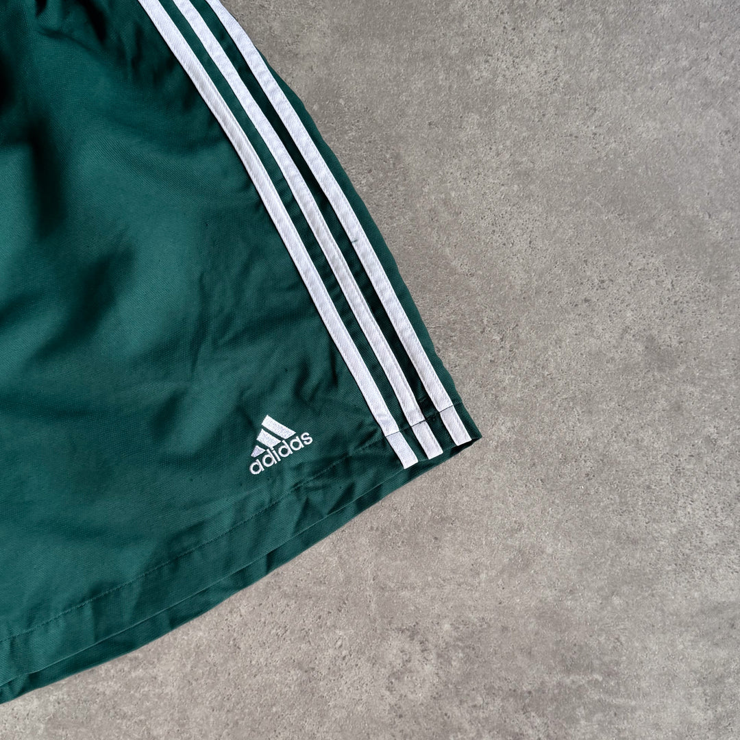 Adidas Running Shorts Forest Green & White Men's XL