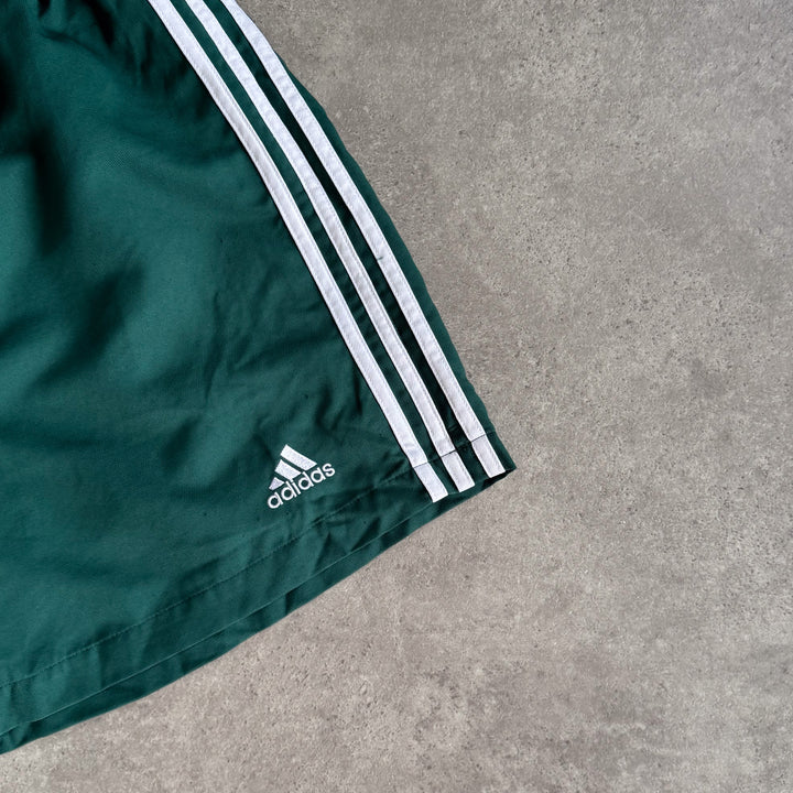 Adidas Running Shorts Forest Green & White Men's XL
