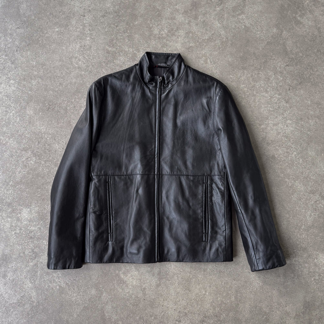 Ciro Citerio Leather Biker Jacket Black Men's S