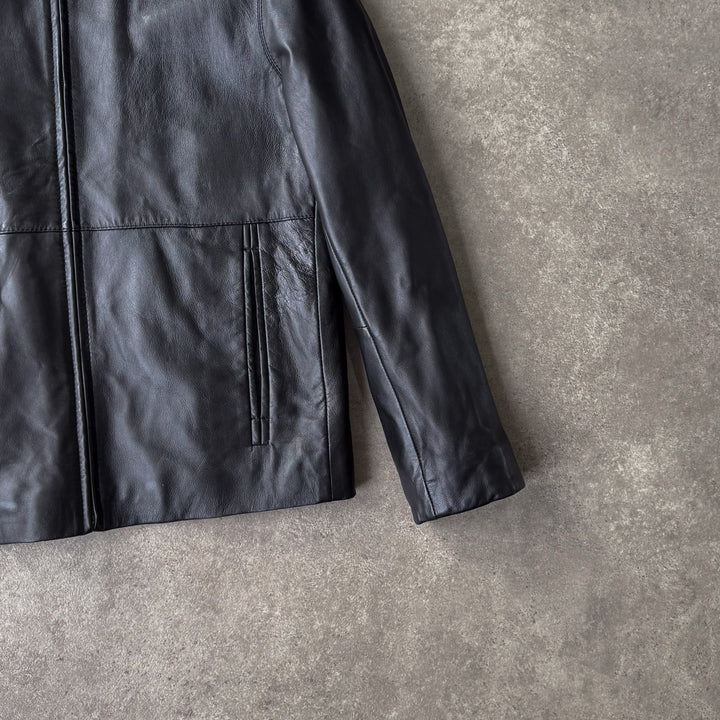 Ciro Citerio Leather Biker Jacket Black Men's S