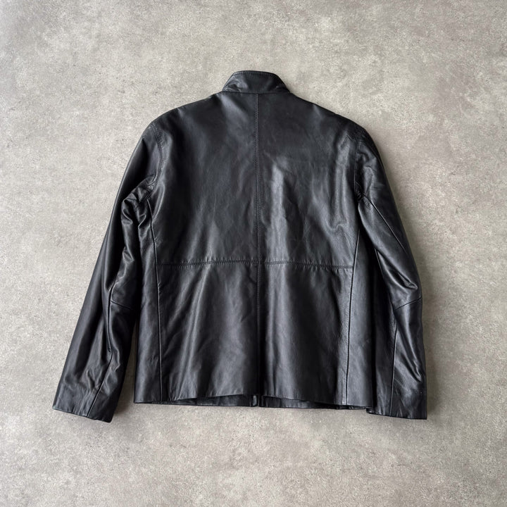 Ciro Citerio Leather Biker Jacket Black Men's S