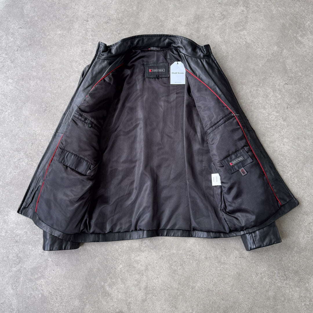 Ciro Citerio Leather Biker Jacket Black Men's S