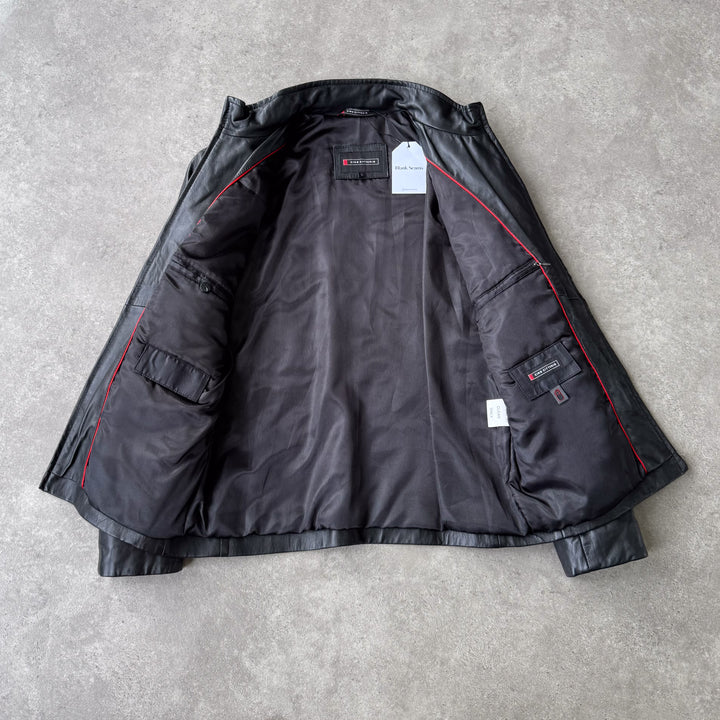 Ciro Citerio Leather Biker Jacket Black Men's S