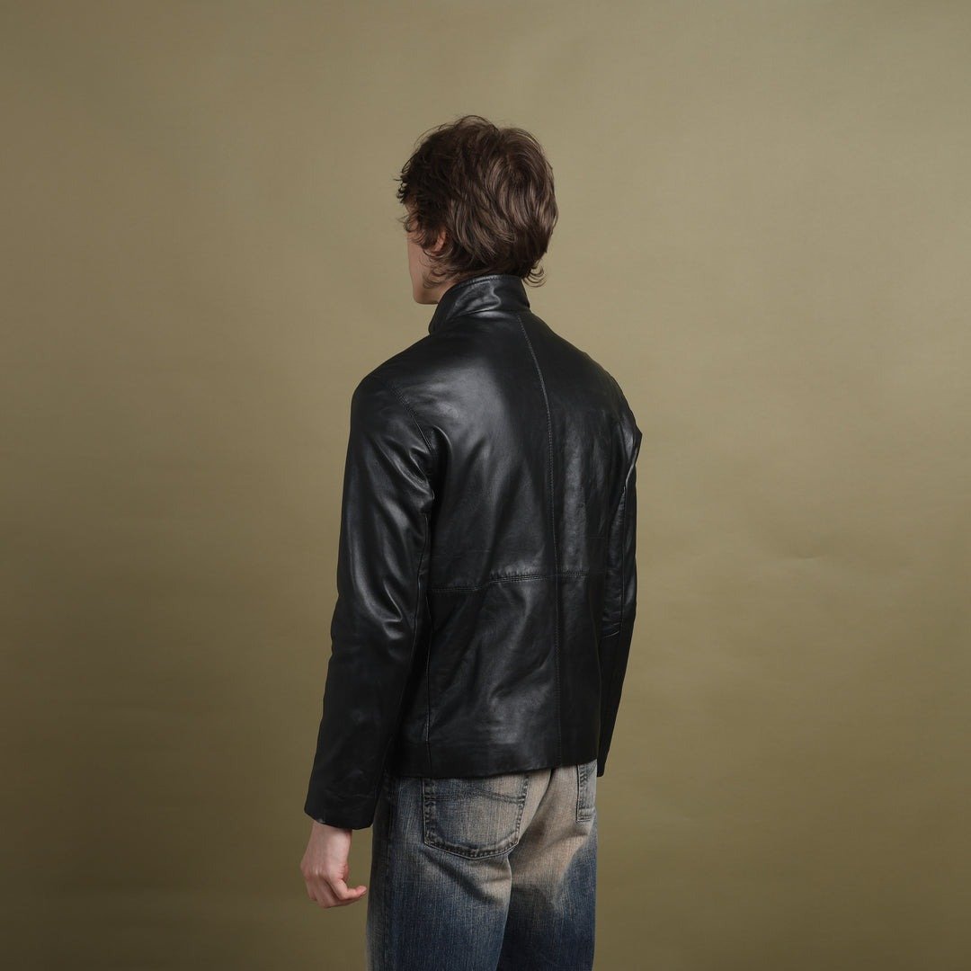 Ciro Citerio Leather Biker Jacket Black Men's S