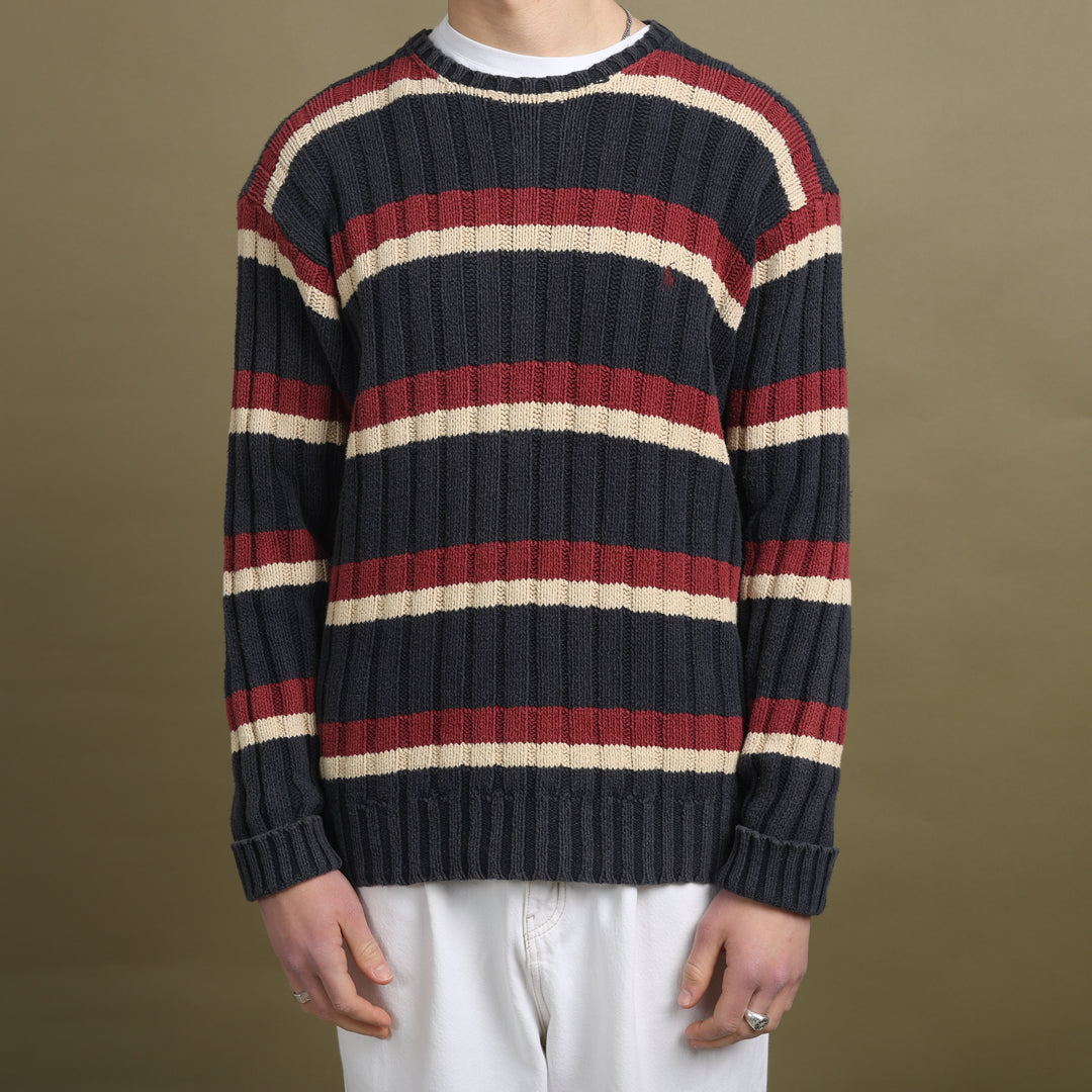 Ralph Lauren Crew Neck Jumper Navy Blue Men's L