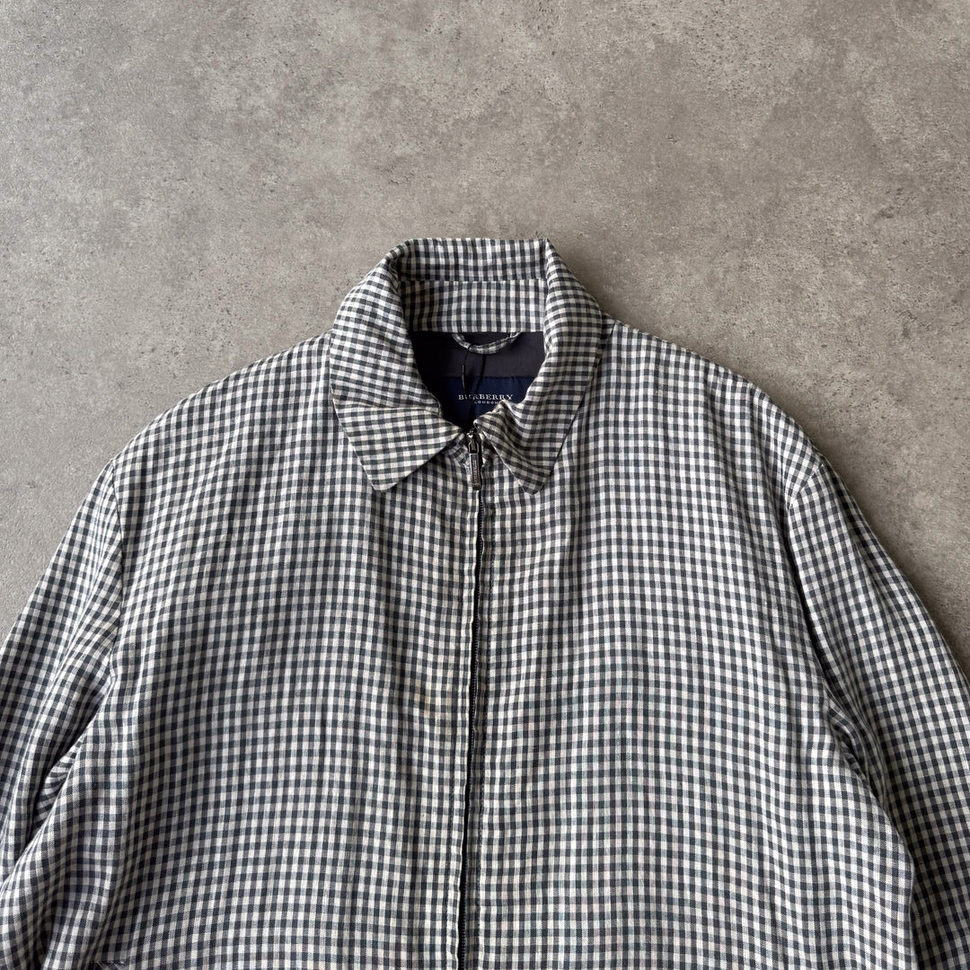 Burberry Harrington Jacket Navy & White Men's M