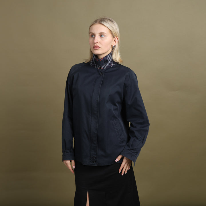 Burberry's Harrington Jacket Navy Blue Women's UK 12
