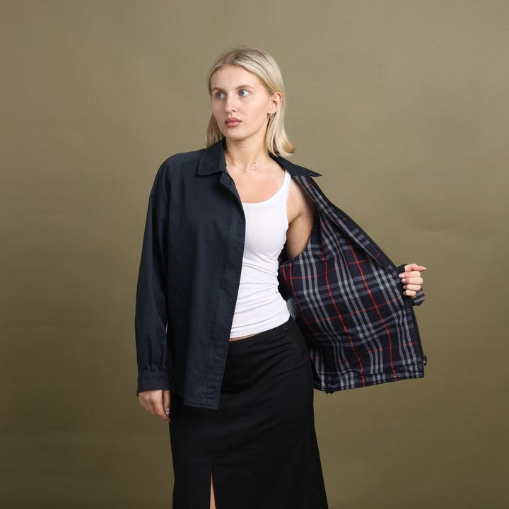 Burberry's Harrington Jacket Navy Blue Women's UK 12