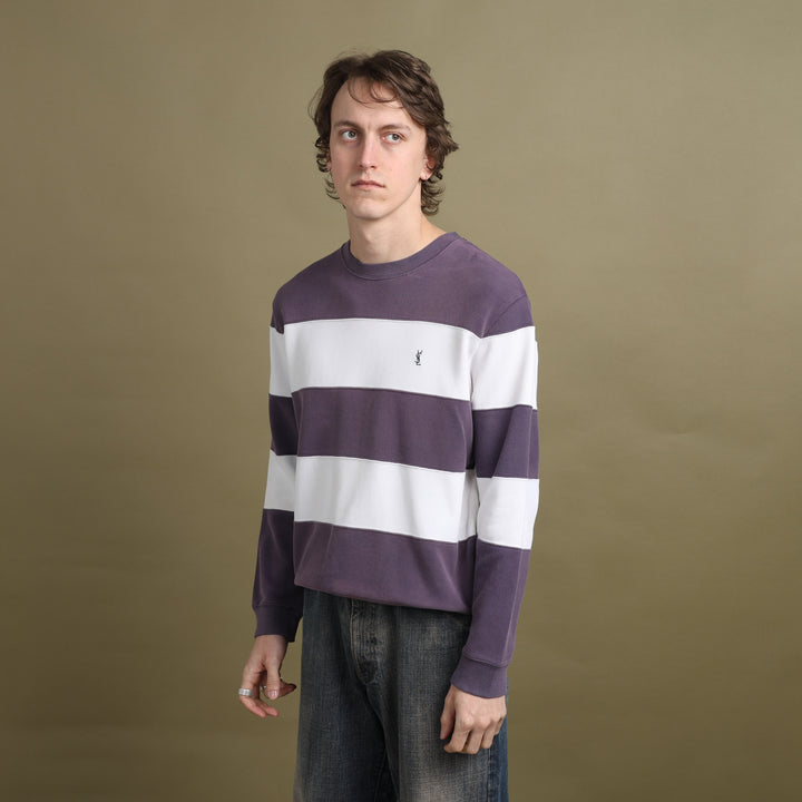 Yves Saint Laurent Sweatshirt Purple & White Men's M