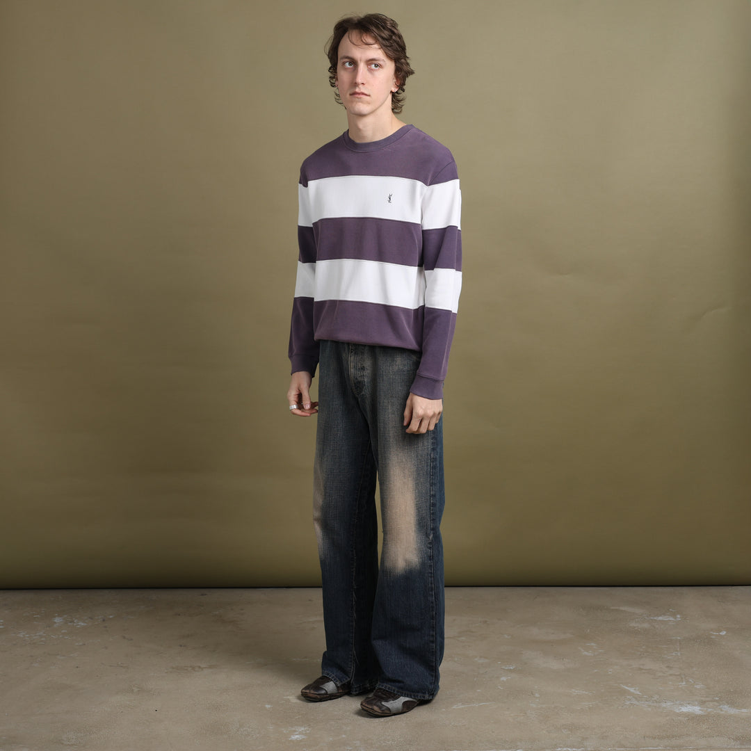 Yves Saint Laurent Sweatshirt Purple & White Men's M