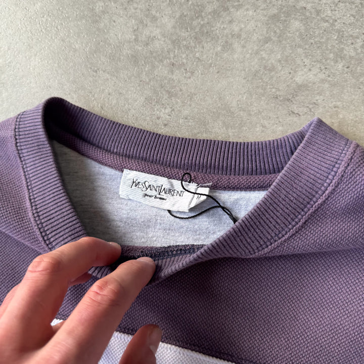 Yves Saint Laurent Sweatshirt Purple & White Men's M