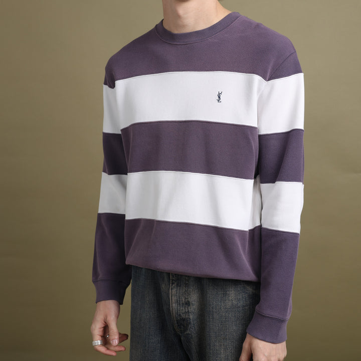 Yves Saint Laurent Sweatshirt Purple & White Men's M