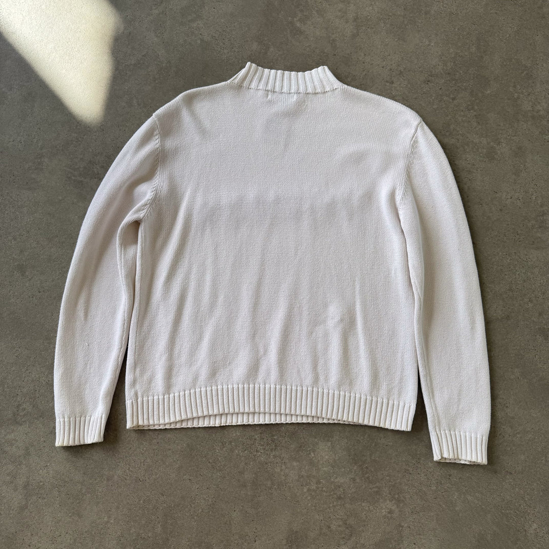 Yves Saint Laurent Mock Neck Jumper Cream & Beige Men's M