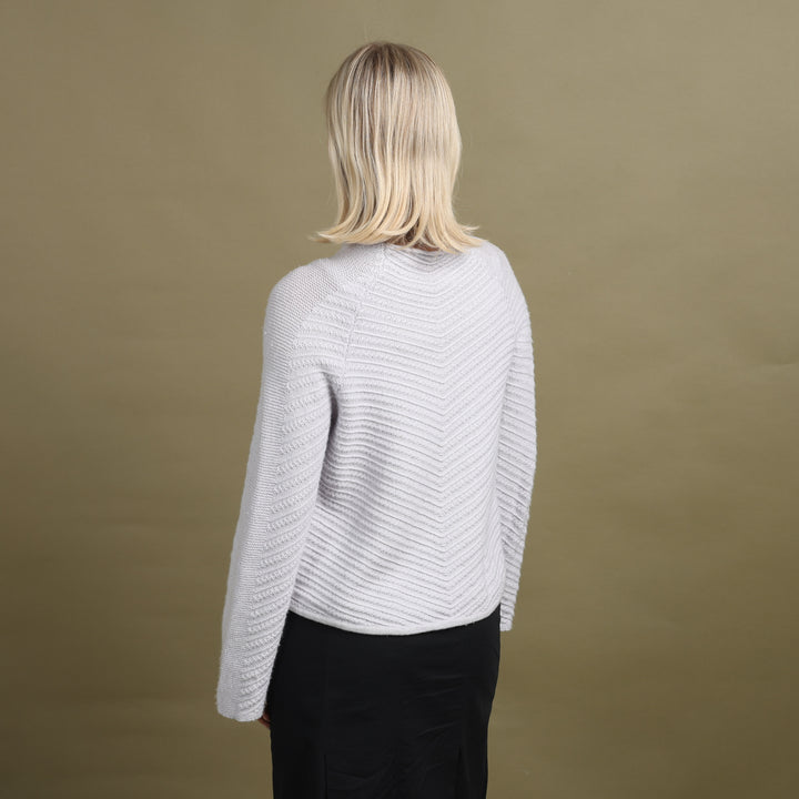Armani Collezioni Mock Neck Jumper Grey Women's UK 10