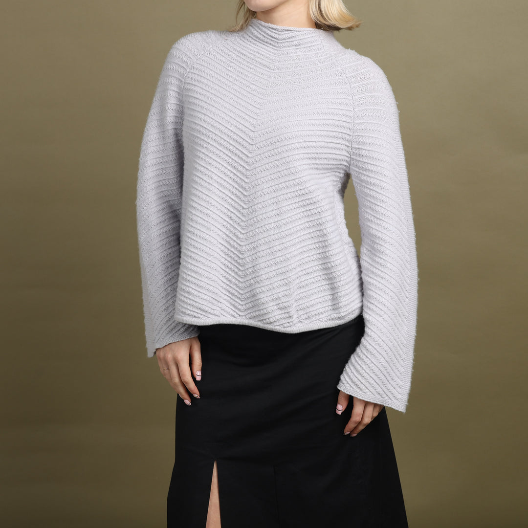 Armani Collezioni Mock Neck Jumper Grey Women's UK 10