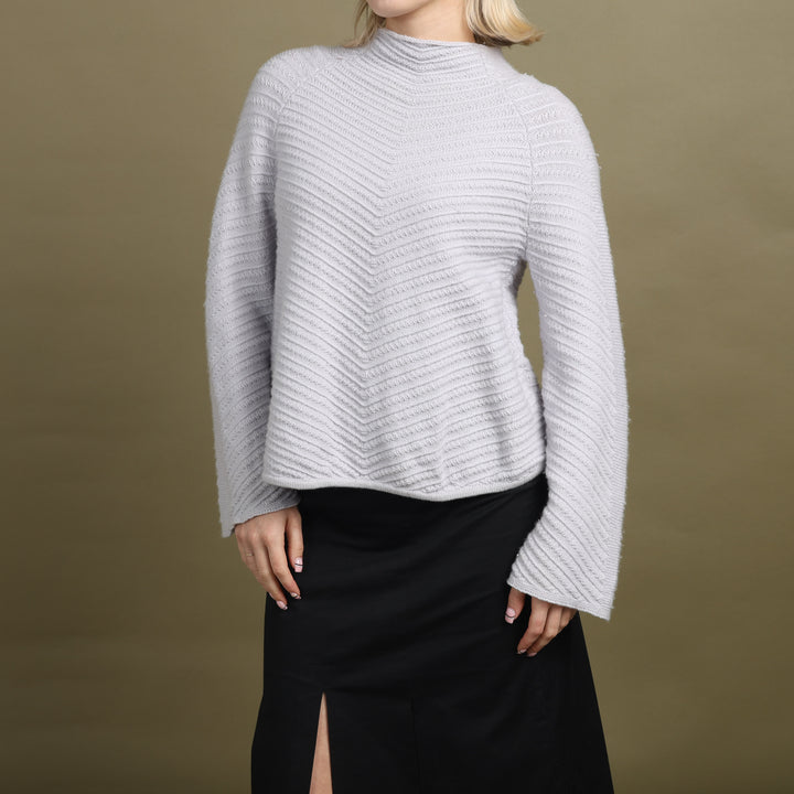 Armani Collezioni Mock Neck Jumper Grey Women's UK 10