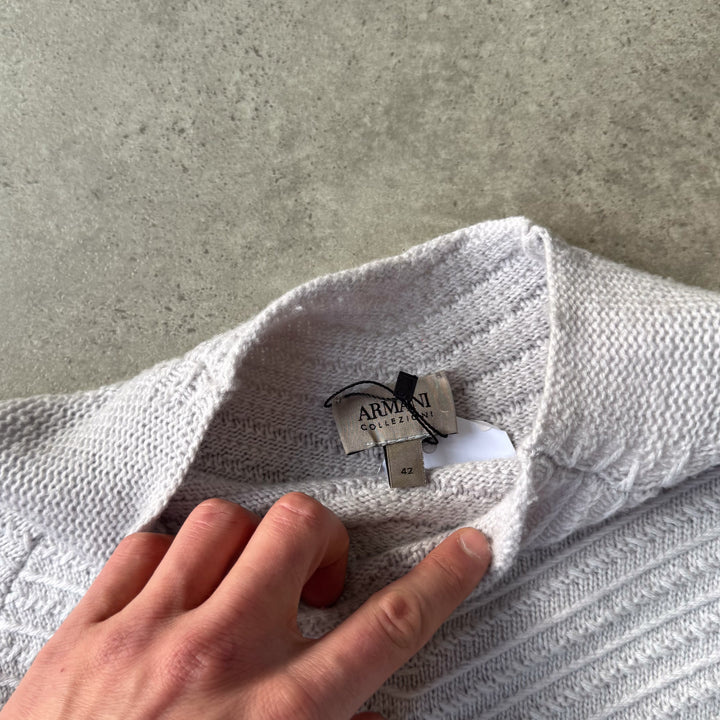 Armani Collezioni Mock Neck Jumper Grey Women's UK 10
