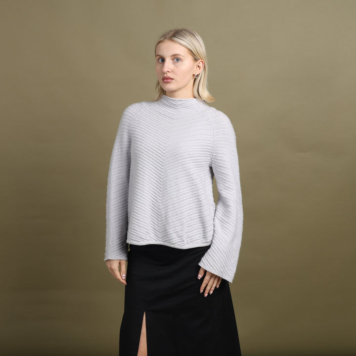 Armani Collezioni Mock Neck Jumper Grey Women's UK 10
